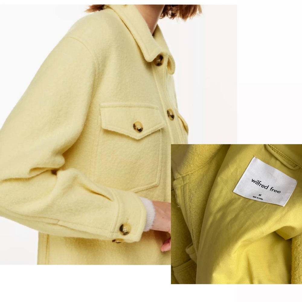 Aritzia Ganna Shirt Jacket - Wopl, Lemon, $198 size M
